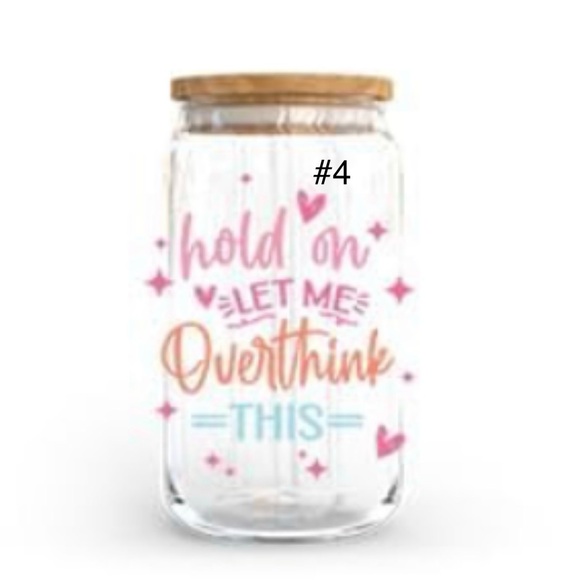 Buy now *16 ounce glass with bamboo lid and straw handcrafted - Picture 4 of 16